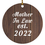 Mother In Law Established EST. 2022 - Circle Ornament D