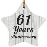 61st Anniversary 61 Years Anniversary - Star Ornament F