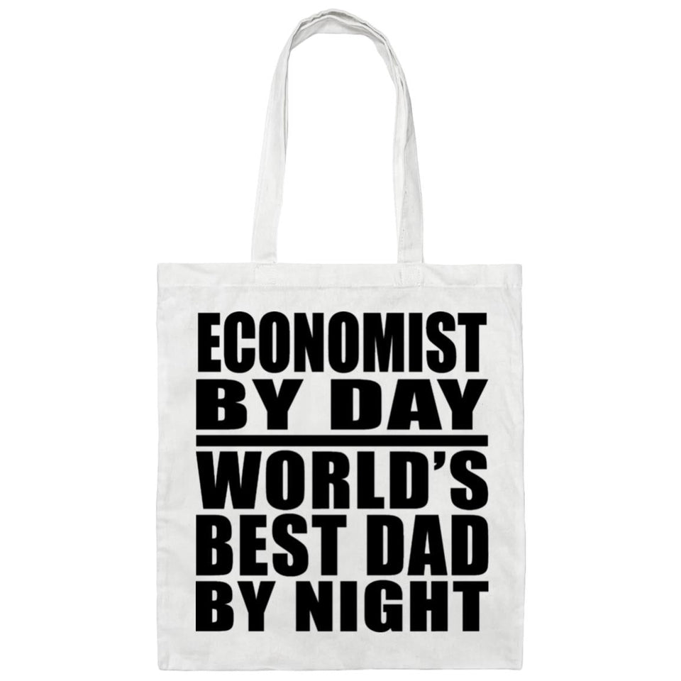 Economist By Day World's Best Dad By Night - Tote Bag White