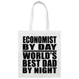Economist By Day World's Best Dad By Night - Tote Bag White