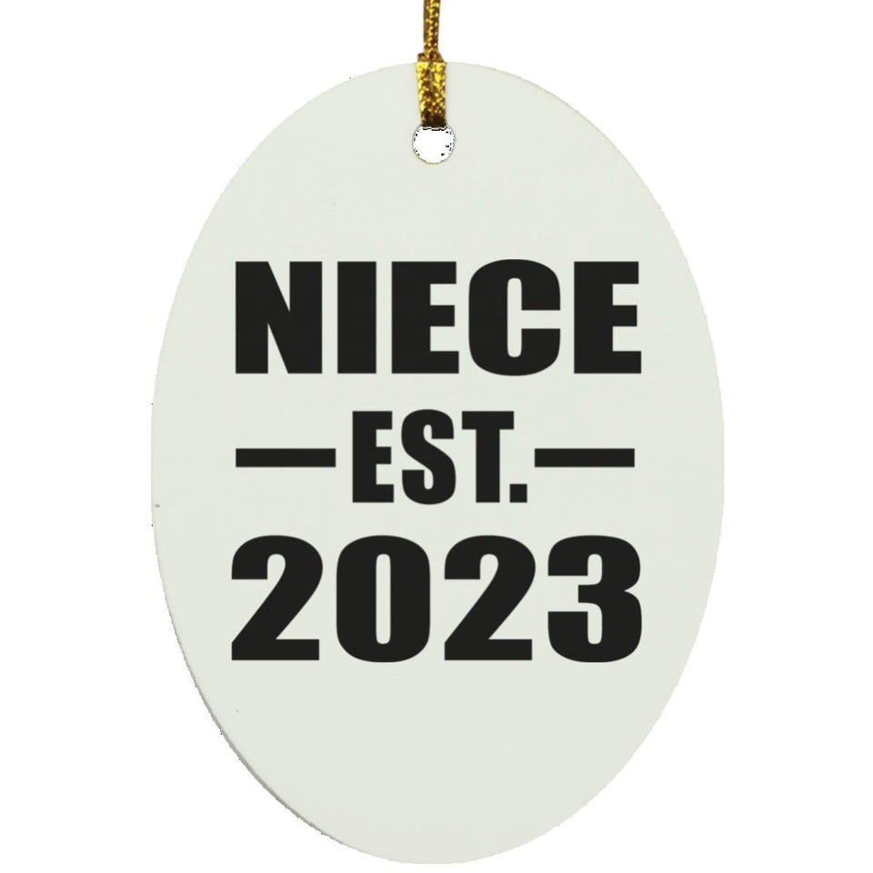 Niece Established EST. 2023 - Oval Ornament