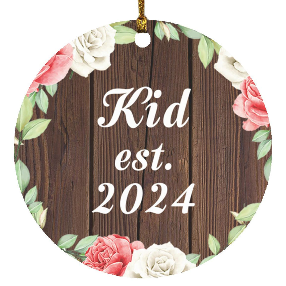 Kid Established Est. 2024 - Circle Ornament A