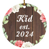 Kid Established Est. 2024 - Circle Ornament A