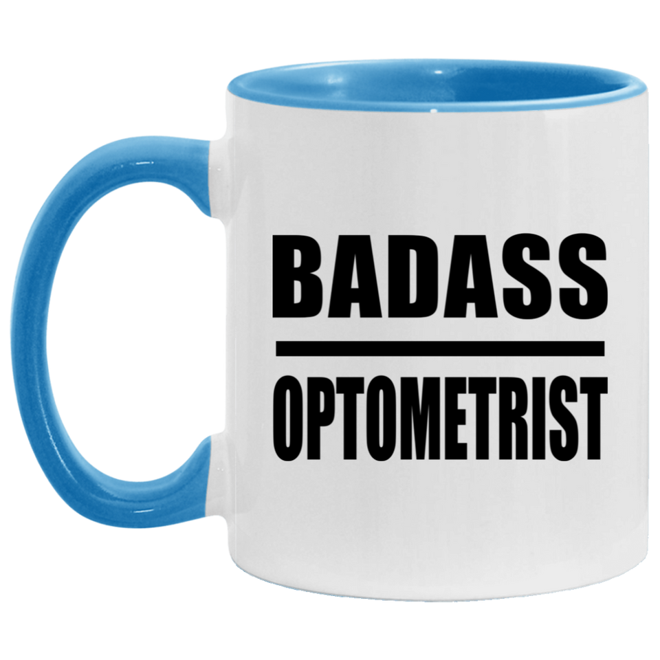 Badass Optometrist - 11oz Accent Mug Blue