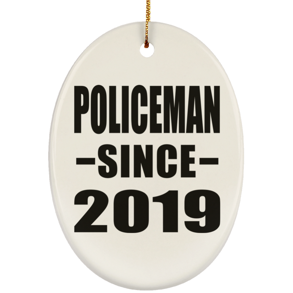 Policeman Since 2019 - Oval Ornament