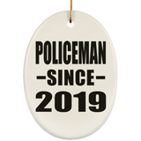 Policeman Since 2019 - Oval Ornament