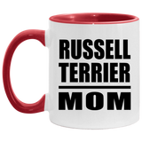 Russell Terrier Mom - 11oz Accent Mug Red
