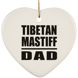 Tibetan Mastiff Dad - Heart Ornament