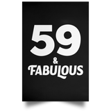 59th Birthday 59 & Fabulous - Poster Portrait