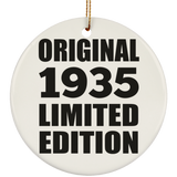 89th Birthday Original 1935 Limited Edition - Circle Ornament