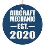Aircraft Mechanic Established EST. 2020 - Circle Ornament