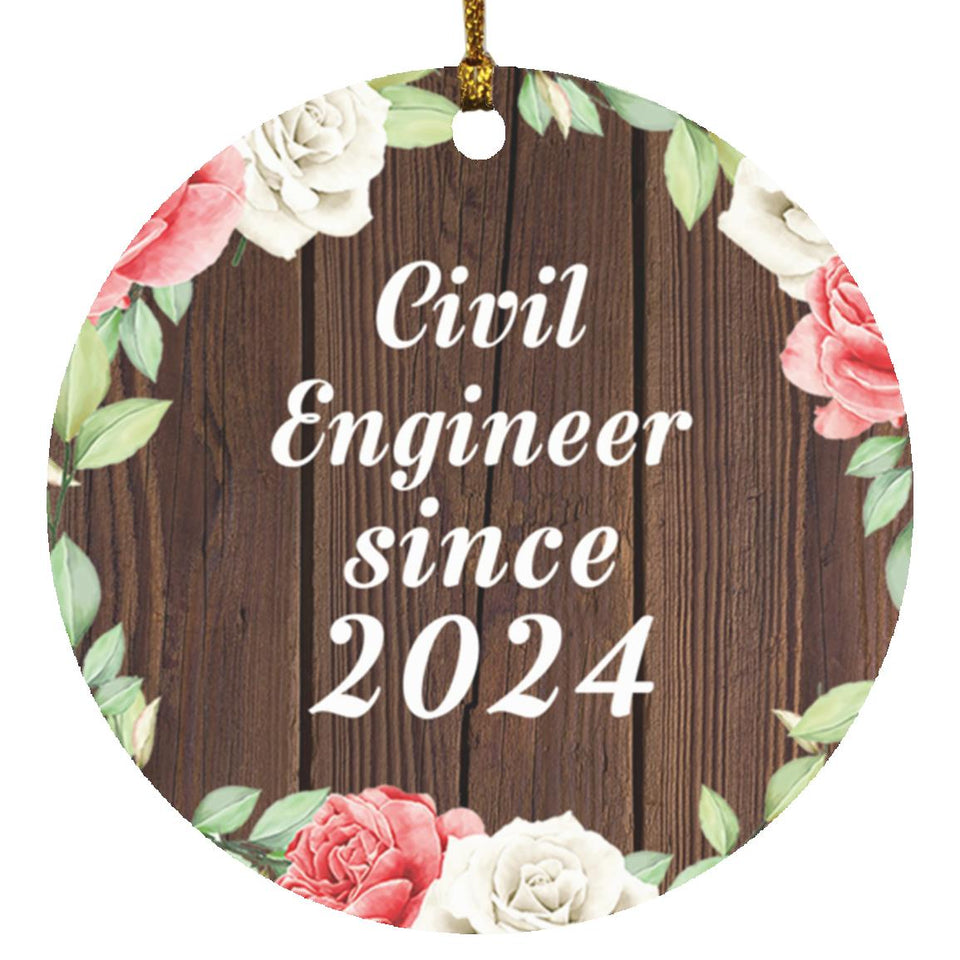 Civil Engineer Since 2024 - Circle Ornament A