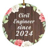 Civil Engineer Since 2024 - Circle Ornament A