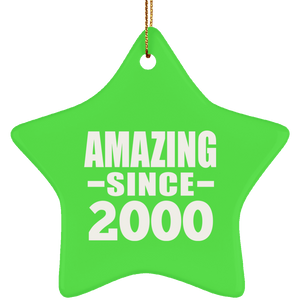 24th Birthday Amazing Since 2000 - Star Ornament