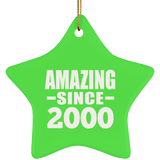 24th Birthday Amazing Since 2000 - Star Ornament