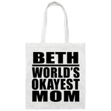 Beth World's Okayest Mom - Tote Bag White