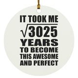 55th Birthday Took Square Root of 3025 Years To Awesome - Circle Ornament