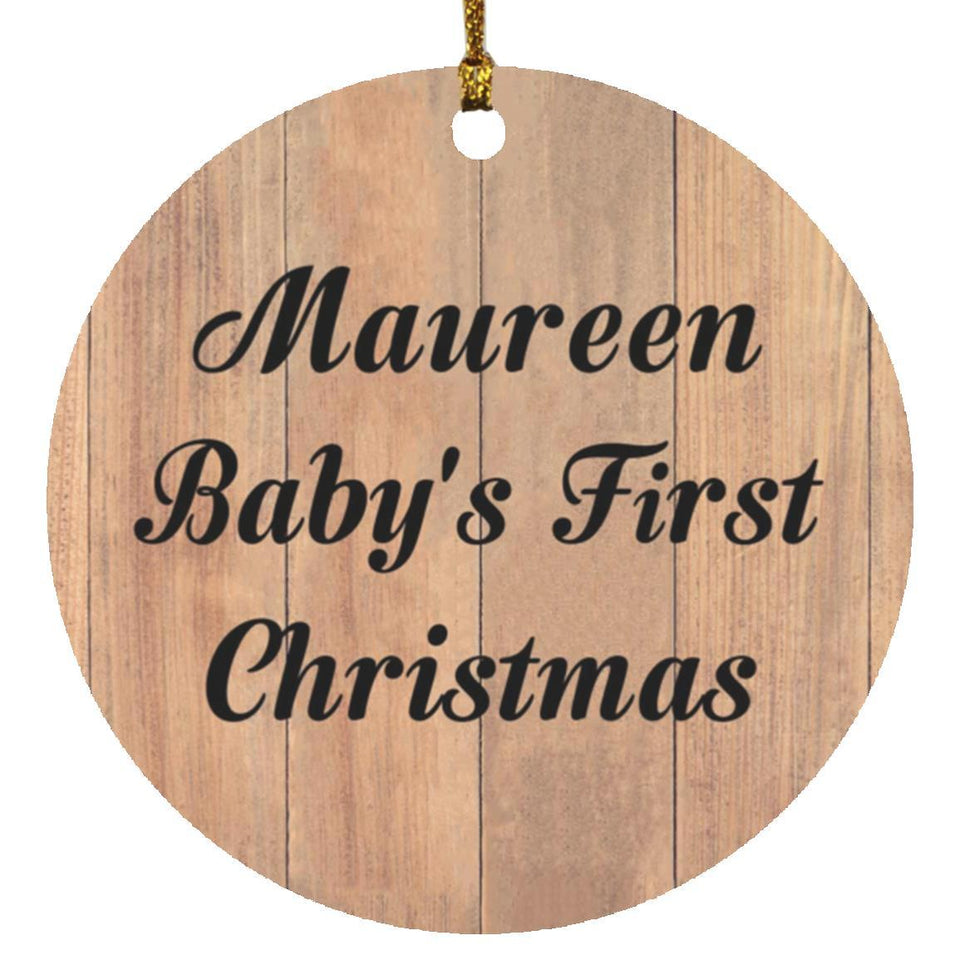 Maureen Baby's First Christmas - Circle Ornament C