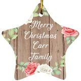 Merry Christmas Carr Family - Star Ornament B