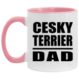 Cesky Terrier Dad - 11oz Accent Mug Pink