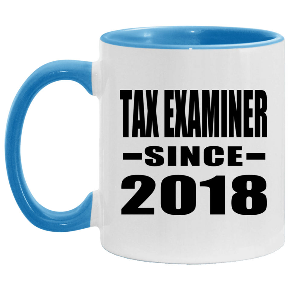 Tax Examiner Since 2018 - 11oz Accent Mug Blue