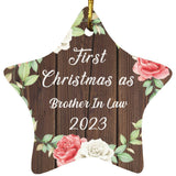 First Christmas As Brother In Law 2023 - Star Ornament A