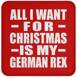 All I Want For Christmas Is My German Rex - Coaster