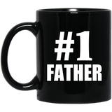 Number One #1 Father - 11 Oz Coffee Mug Black