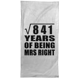 29th Anniversary Square Root of 841 Years of Being Mrs Right - Hand Towel
