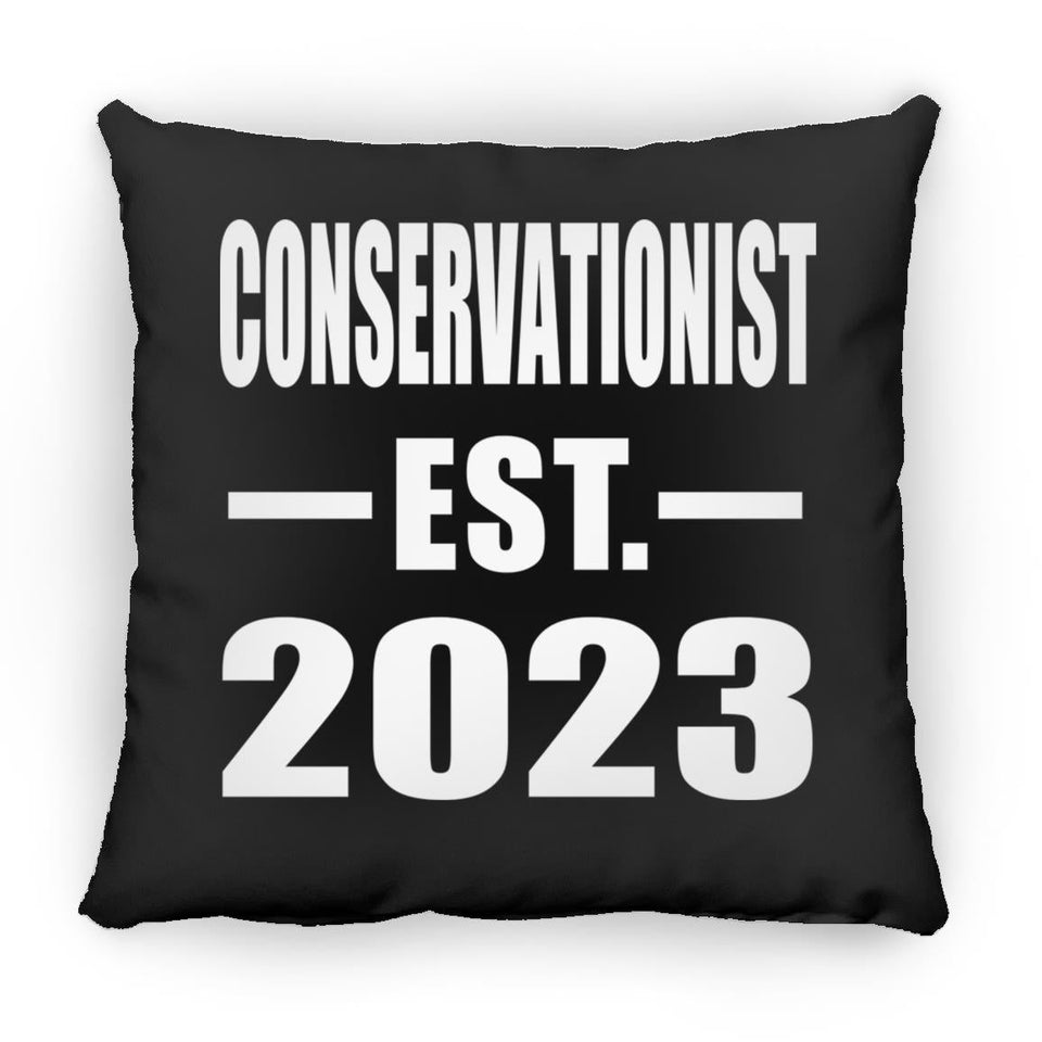 Conservationist Established EST. 2023 - Throw Pillow Black
