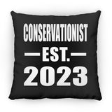 Conservationist Established EST. 2023 - Throw Pillow Black