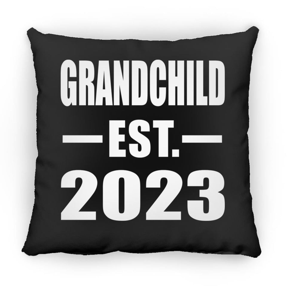 Grandchild Established EST. 2023 - Throw Pillow Black