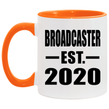 Broadcaster Established EST. 2020 - 11oz Accent Mug Orange