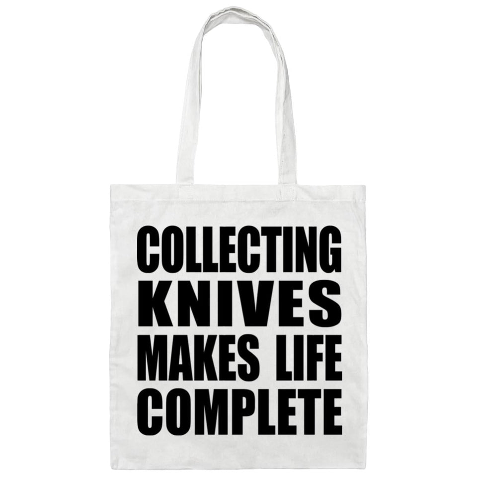Collecting Knives Makes Life Complete - Tote Bag White