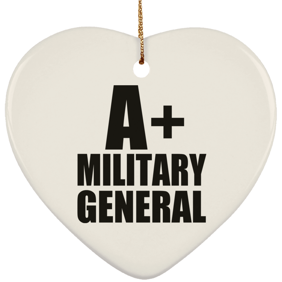 A+ Military General - Heart Ornament