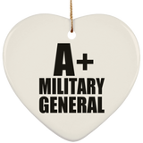 A+ Military General - Heart Ornament