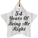 54th Anniversary 54 Years Of Being Mr Right - Star Ornament F