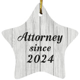 Attorney Since 2024 - Star Ornament F