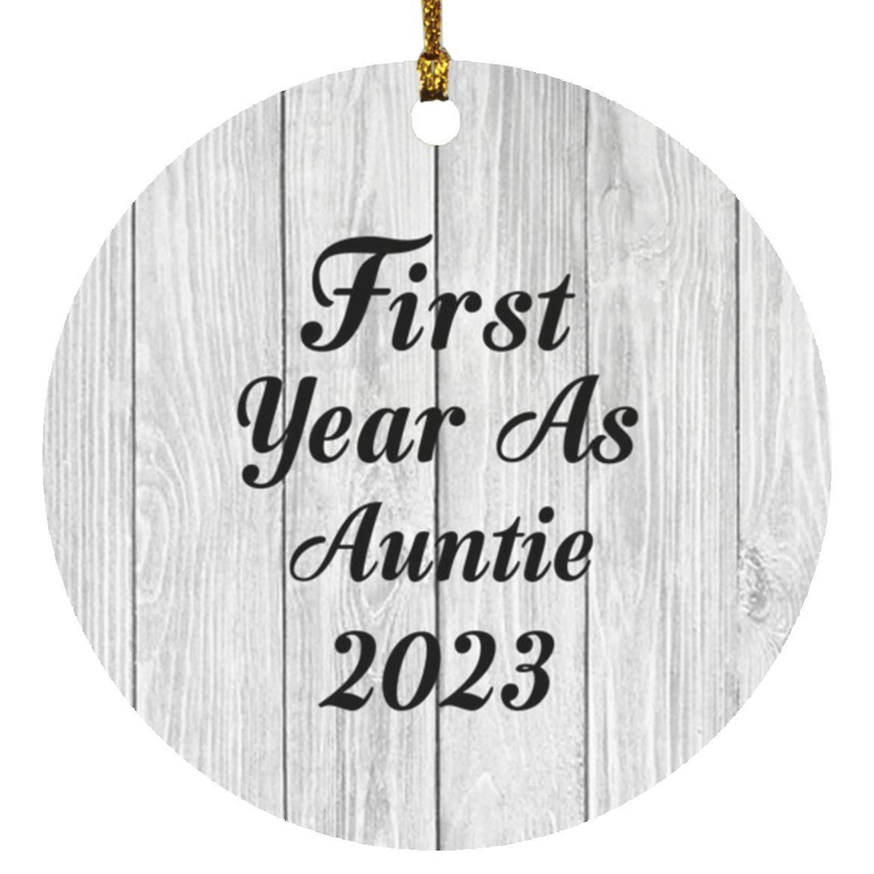First Year As Auntie 2023 - Circle Ornament F