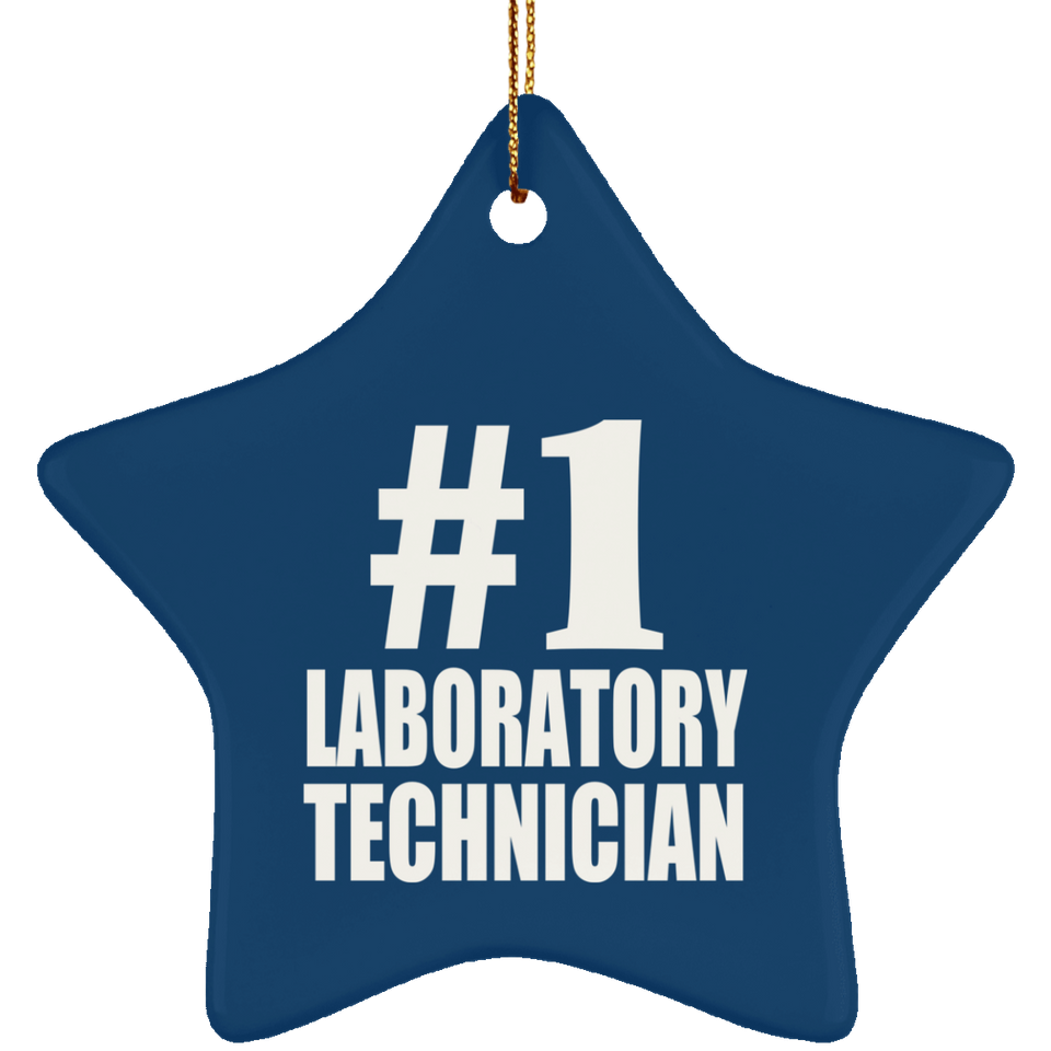Number One #1 Laboratory Technician - Star Ornament