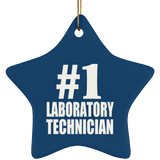 Number One #1 Laboratory Technician - Star Ornament