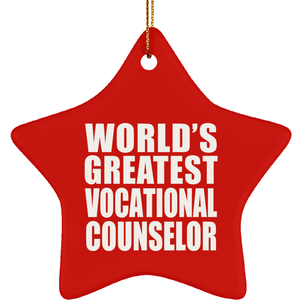 World's Greatest Vocational Counselor - Star Ornament