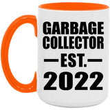 Garbage Collector Established EST. 2022 - 15oz Accent Mug Orange