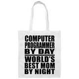 Computer Programmer By Day World's Best Mom By Night - Tote Bag White