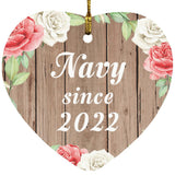 Navy Since 2022 - Heart Ornament B