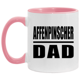 Affenpinscher Dad - 11oz Accent Mug Pink