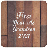 First Year As Grandson 2021 - Drink Coaster E