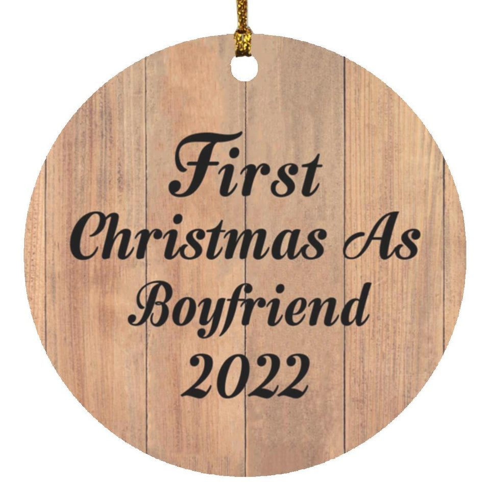 First Christmas As Boyfriend 2022 - Circle Ornament C