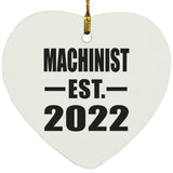 Machinist Established EST. 2022 - Heart Ornament