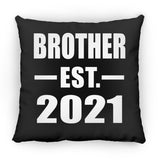 Brother Established EST. 2021 - Throw Pillow Black
